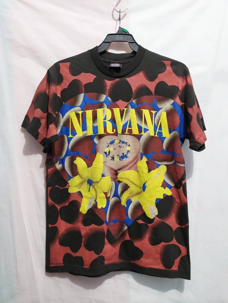 Nirvana HSB t-shirt 90's Giant vintage style all print | Etsy