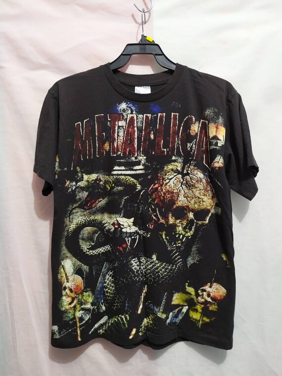 Metallica t-shirt 90's vintage style all over prin