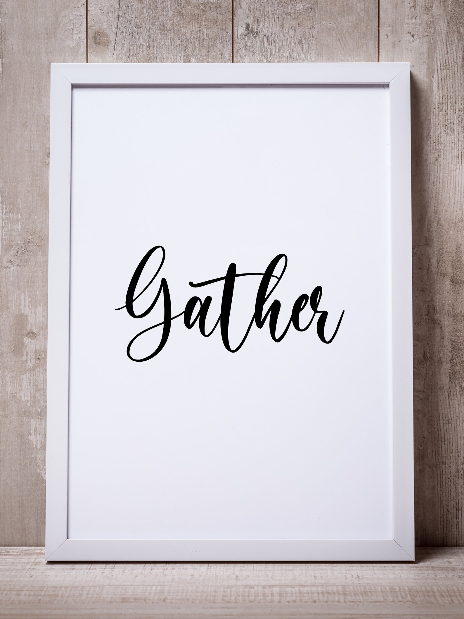 Gather Sign Thanksgiving Fall Farmhouse Country Wall Art Poster Digital ...