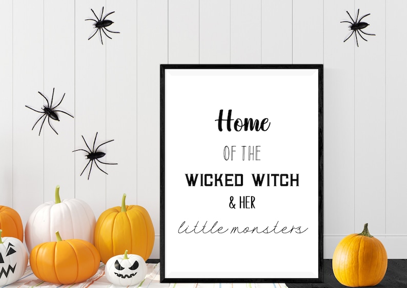 Home of the Wicked Witch & Her Little Monsters Sign - Etsy