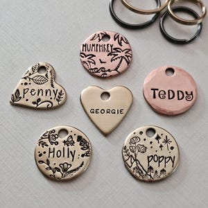 SMALL PET Tags – Luxury Cat Tag & Small Dog Tag, 3/4 Pet ID Tag, Tag for Small Dog, Custom Design, Personalized, Dog Collar, Dog House