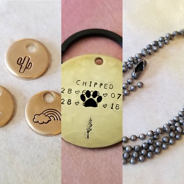 ADD-ONS!! Extra Text/Size Upgrade/Phone Number/S-Biner/CHIPPED/Ball Chain - cat tag - accessories - dog tag - accessory - keychain