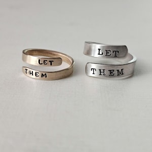 Let Them Sterling Silver Wrap Ring – Affirmation Jewelry