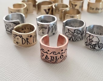 Stethoscope Cuff, Personalized Nurse Gift, Custom RN Name Charm, Graduation Gift, Medical ID