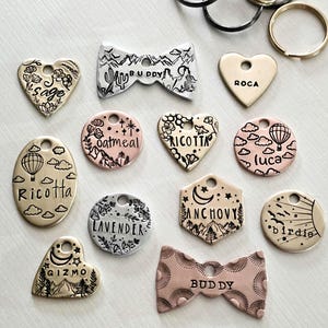 Etiqueta de identificación personalizada para mascotas - Etiqueta personalizada para perros y gatos pequeños (1,9 cm)