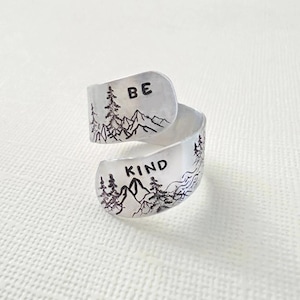 Sé una perra o sé una guerrera, anillo de derivación personalizable, mensaje oculto, anillo envolvente ajustable