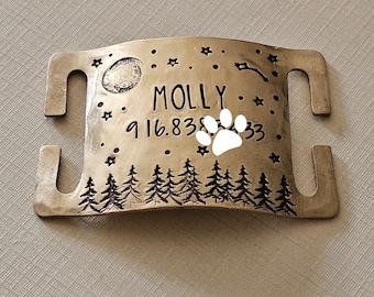 Slide On Dog Tag, Silent Dog Tag, Custom Dog Collar Slide, Quiet Dog Tag, Dog Tags for Dogs, Noiseless Pet Tag, Harness Slide