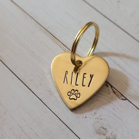 Dog Collar Heart Paw Charms Heart PAW Heart, Dog Tag, Cat Tag