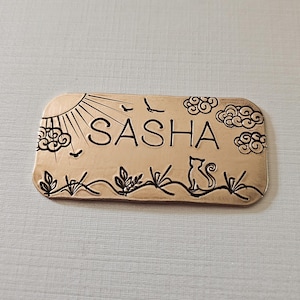 URN PLAQUE, 1x2&quot;, Urn Dedication, Pet Urn, Pet Cremation, Dedication, Memorial Plaque, Engraved Urn Plaques, Dog House, Dog Crate, Bag Charm