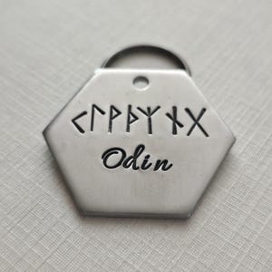 RUNES, Dog Tags, Cat Tags, Norse, Viking, Hand Stamped, Personalized, Dog Collar, luxury pet tag