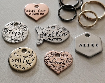 SMALL PET Tags – Cat Tag & Small Dog Tag, 3/4 Pet ID Tag, Tag for Small Dog, Custom Design, Personalized Cat Collar, Dog Collar, Dog House