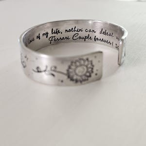 HIGH-END Sterling Silver Cuff Bracelet, 1/2 inch 12 Gauge, Custom Message, Hand Stamped STERLING, Adjustable, Custom Gift for Her and Him
