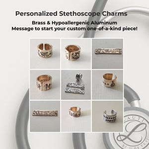 Stethoscope Cuff - Custom Stethoscope, Stethoscope Charm, Nurse Appreciation Gift, Nurse&#39;s Gift, Best friend, Nurse, Graduation Gift