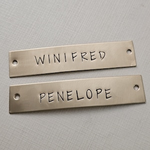 Kennel Name Plate, 3/4 x 3.5", Crate Name Plate, Pet Crate Name Tag, Kennel Name Tag, Personalized Crate Name Plate, urn plate, keepsake