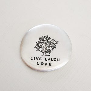 Pewter Pocket Stone—Pewter Pocket Pebble, Intentions & Affirmations, Pocket Hug, Worry Stone, Personalized Pocket Stone, Luck Charm