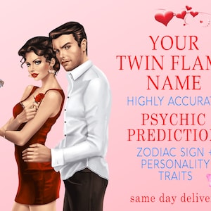 Twin Flame Lesung - Schnelle 12 Stunden Lieferung - Namensvorhersage - Genaue detaillierte psychische Lesung