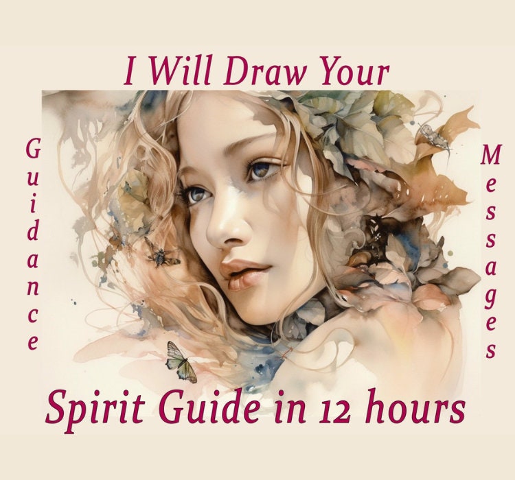 Spirit Guide Drawing and Reading, Messages From Your Spirit Guide, 12 Hours Delivery, Highly Accurate Psychic Drawing