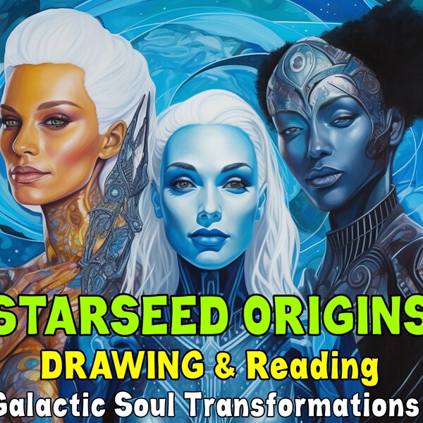 Lecture et dessin de Your Starseed Origins, orientation et activation spirituelles, livraison en 12 heures, lecture et dessin psychiques de haute précision