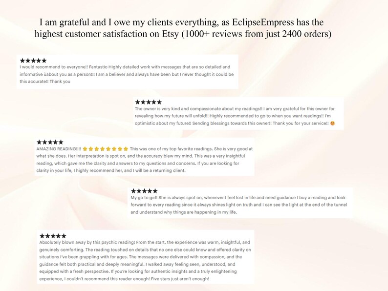 Puede incluir: Imagen que muestra rese&ntilde;as de clientes con calificaciones de cinco estrellas y comentarios positivos. El texto incluye frases como "recomiendo encarecidamente" y "lectura incre&iacute;ble". El fondo es un degradado de colores claros.