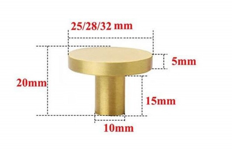 Solid Brass Copper Gold Pull Handle Gold T Bar& Round Knobs Etsy