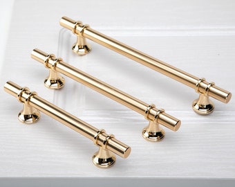 Cabinet Pull Handle Knob Gold Door Handles T Bar Pulls Knobs Cupboards Drawers Kitchen Dresser Drawer Furniture Harware Classic