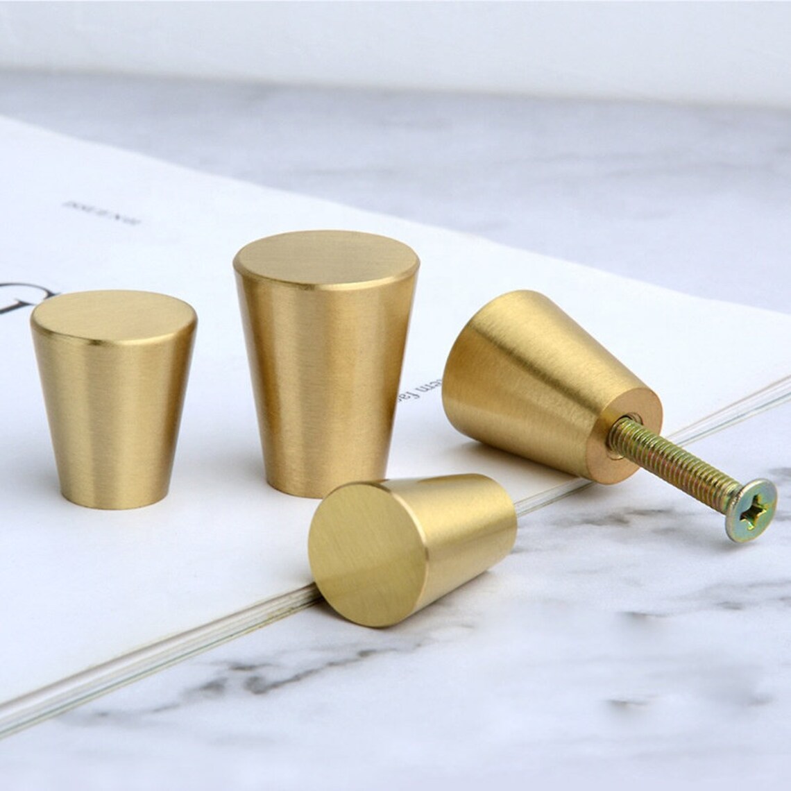 Solid Brass Copper Gold Pull Handle Gold T Bar& Round Knobs Etsy