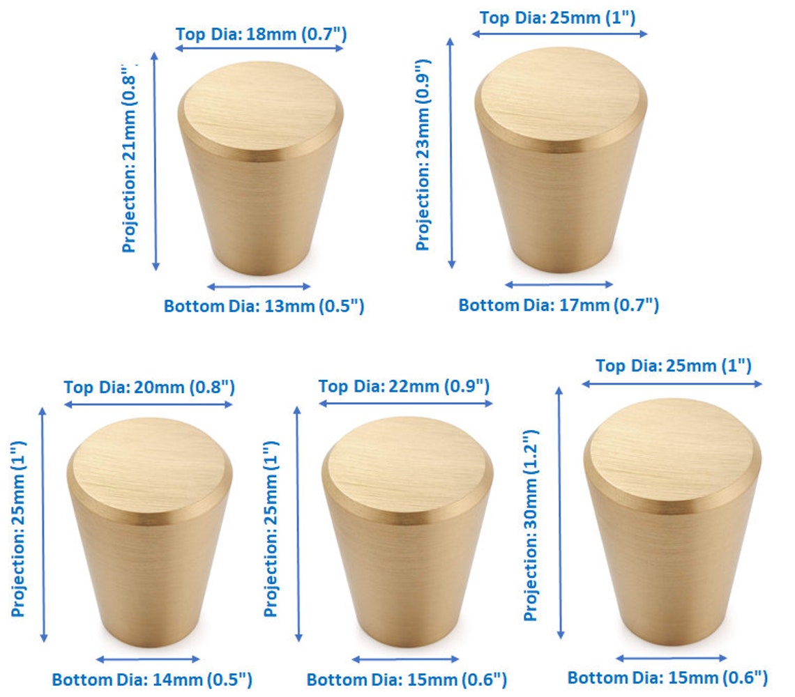 Solid Brass Copper Gold Pull Handle Gold T Bar& Round Knobs Etsy