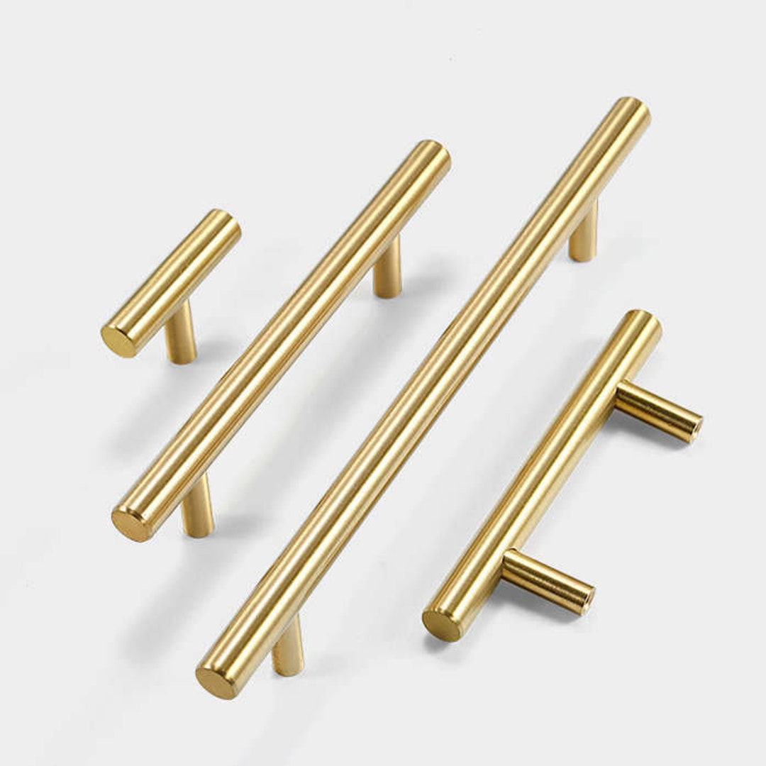 Gold Pulls Knobs Tbar Handles Drawer Pulls Kitchen
