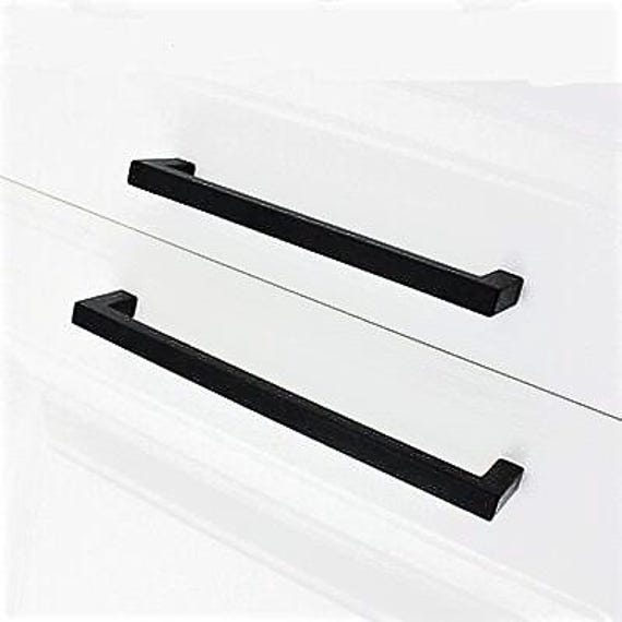 KNOBWELL 5 Pack 3-1/2" Kitchen Cabinet Handles With Base Plates, 3-1/2 Inch Hole Center Dresser