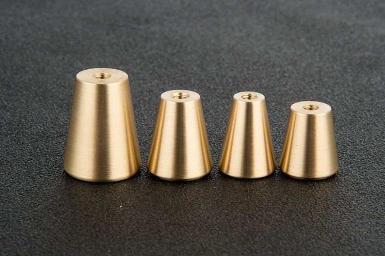 Round Truncated Tapered Cone Shaped Solid Brass Knobs Copper Etsy