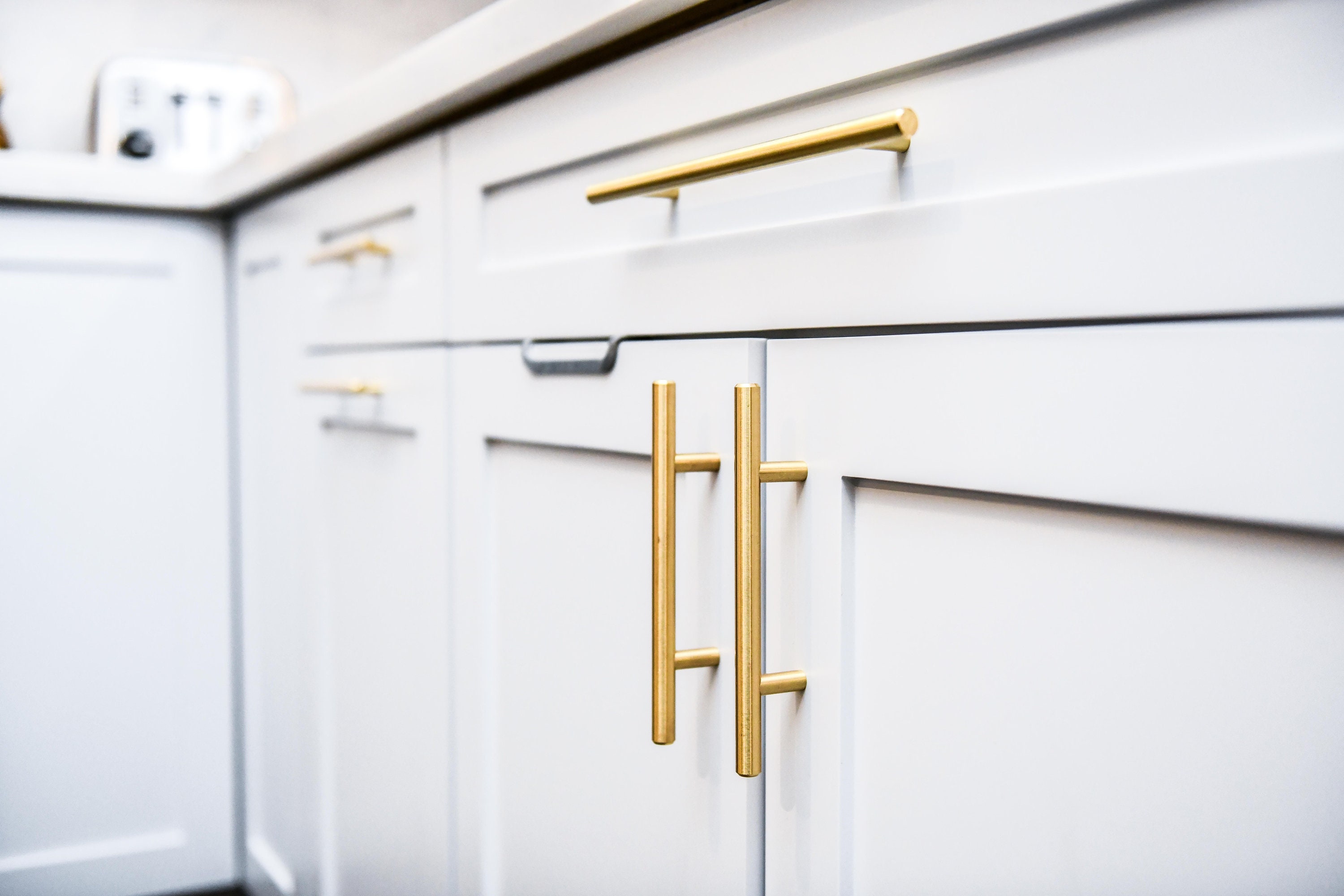 T Bar Gold Solid Brass Handles Brass Door Pull Etsy