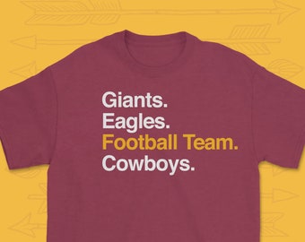 Washington Football Team -Washington, Name change-DC-Football Shirt-Sports Parody Shirt- Made in DC