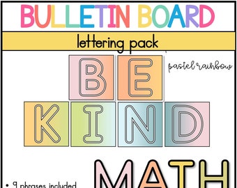 Bulletin Board Letter Display | EDITABLE | Pastel Rainbow Classroom Decor
