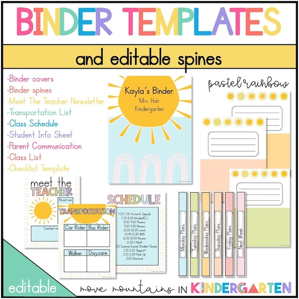 Binder Covers and Spines Etsy