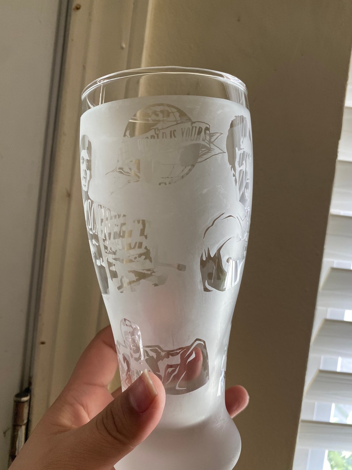 Custom Frosted Beer Glass - Etsy