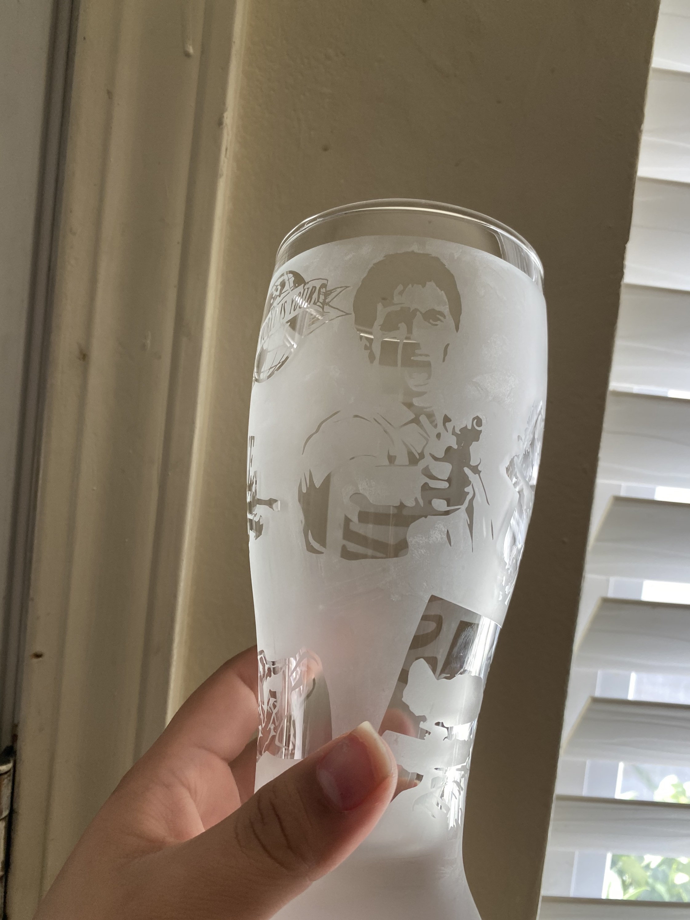 Custom Frosted Beer Glass Etsy