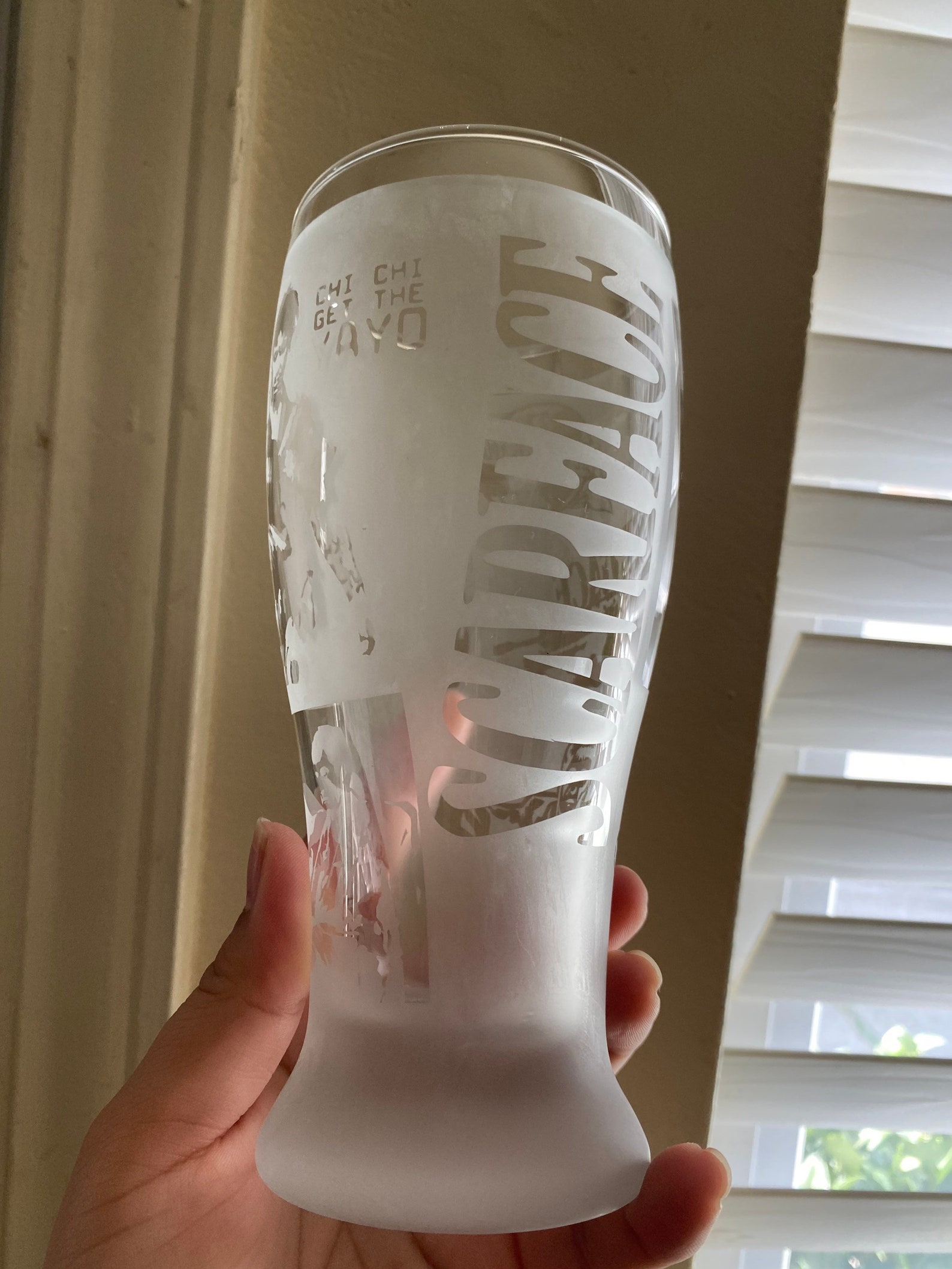 Custom Frosted Beer Glass | Etsy