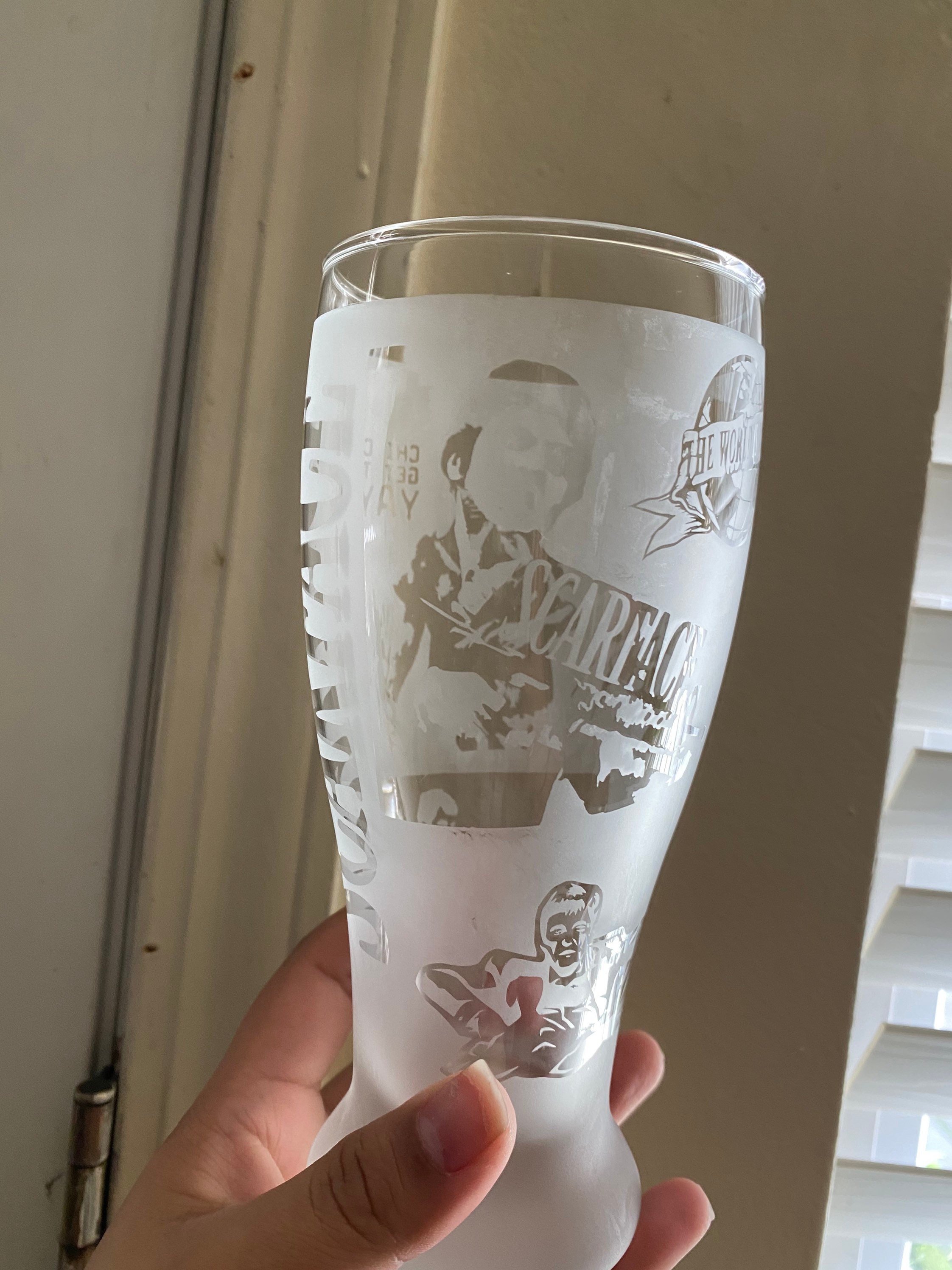 Custom Frosted Beer Glass Etsy