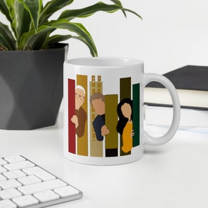 Novelty Mug - Only Murders In The Building Inspired Design - True Crime Podcasters - Charles, Oliver, Mabel