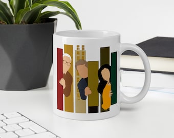 Novelty Mug - Only Murders In The Building Inspired Design - True Crime Podcasters - Charles, Oliver, Mabel