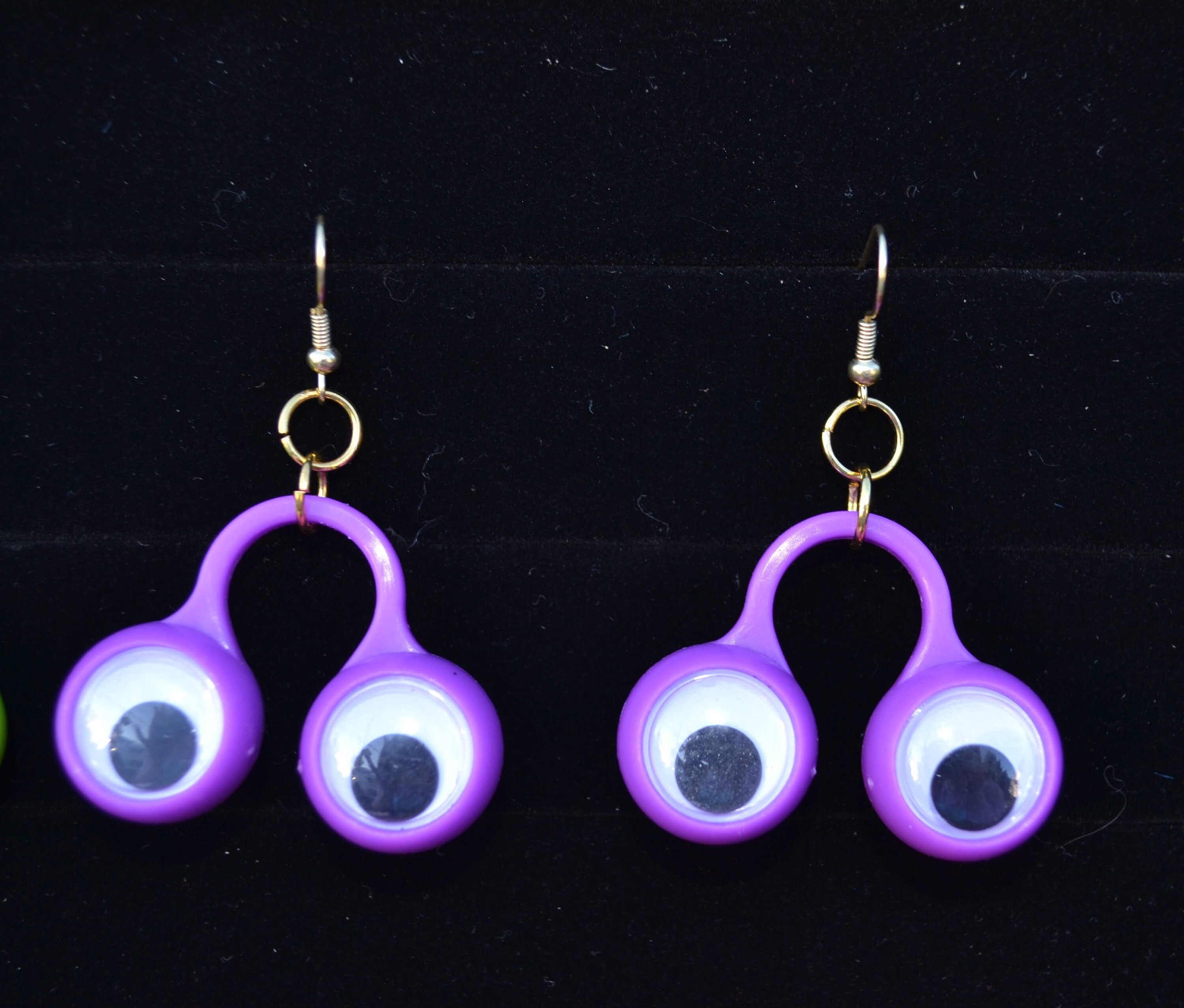 Jiggly Eye Finger Puppet Bungelen Oorbellen Halloween Thema Etsy