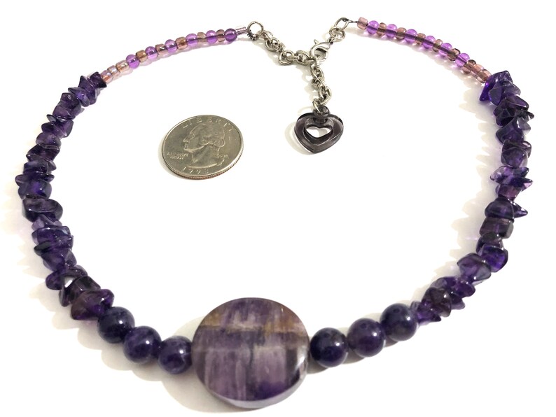 Unique Amethyst Necklace Etsy
