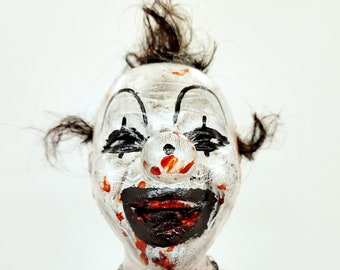 Bloody Clown "Giggles" Horror Doll: One-of-a-Kind Musical Frightening Dark Art. ZEP Horror Creation!