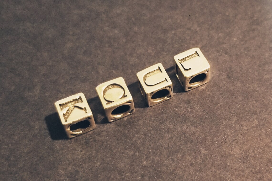 Alphabet Block Beads Sterling Silver 6mm aka 5.5mm Letter Etsy