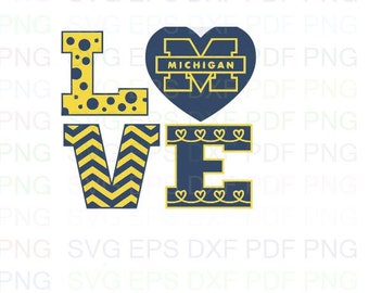 Michigan Wolverines Svg Etsy