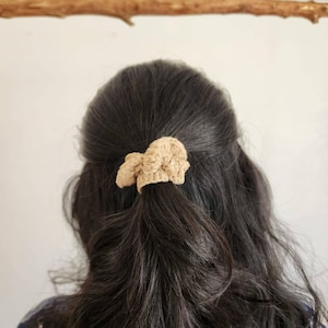 Handwoven Crochet Hair Scrunchie | Stylish & Soft Hair Accessory | Boho Hair Tie | Cute Scrunchie | Gift for Her | Trendy Hairpiece