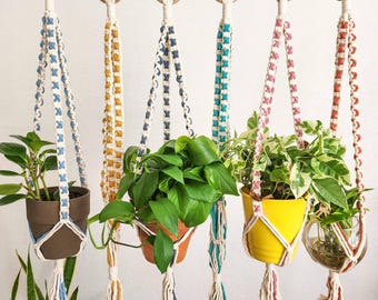ボヘミアン風マクラメプラントハンガー、手作り植物アクセサリー＆ギフト