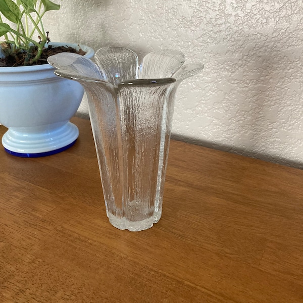 Heavy Thick Glass Vase Etsy