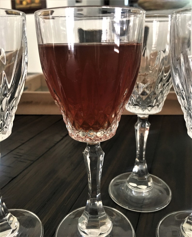 Wine Glasses Set of 4 Vintage Kristal Zajecar Nobility Wine Etsy