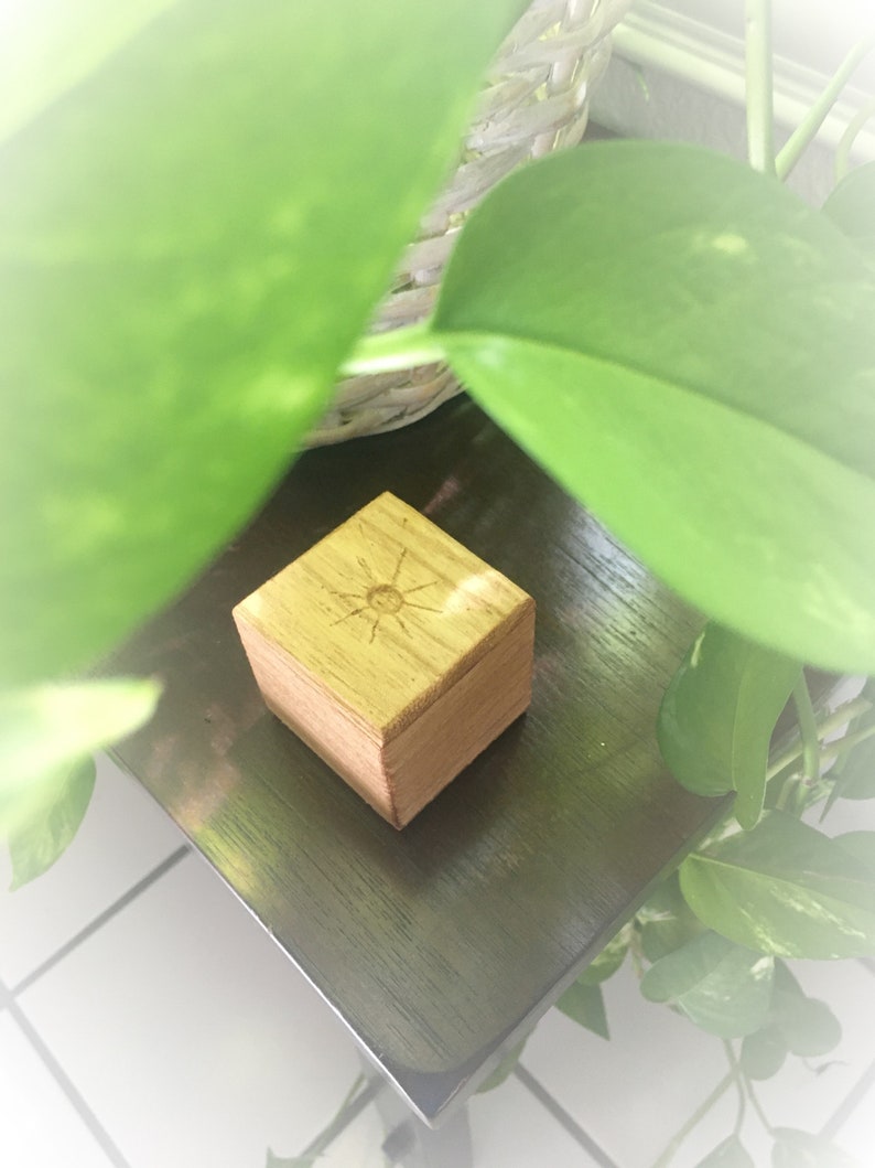 Wood Essential Oil Block Tea Stained Wood Block for Essential Etsy